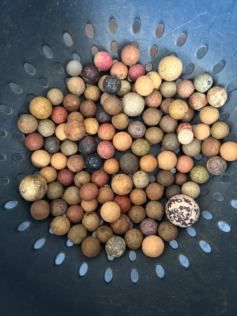 Assorted Clay Marbles - Multicolor Vintage Look